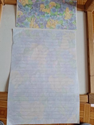 Lote carta y sobre perfumado años 80