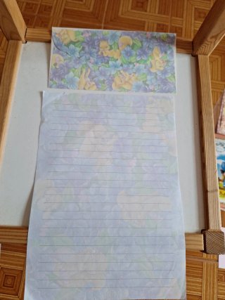 Lote carta y sobre perfumado años 80
