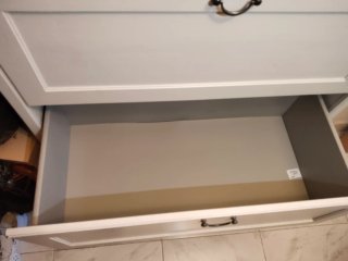 Mueble de entrada de madera beige