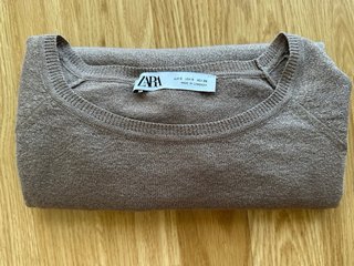 Jersey Zara brillos beige dorado