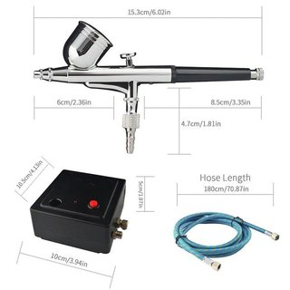 Kit Compresor Airbrush ABEST Doble Acción