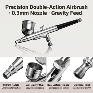 Kit Compresor Airbrush ABEST Doble Acción