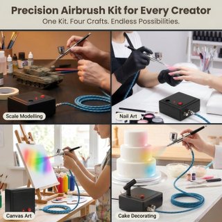 Kit Compresor Airbrush ABEST Doble Acción