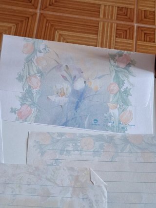 Lote 3 cartas y sobre perfumado años 80