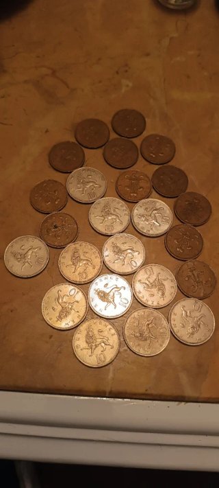24 Monedas Inglesas 10 Pence