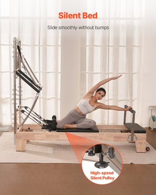 Reformer Pilates in Legno Doppia Resistenza 153kg