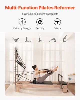 Reformer Pilates in Legno Doppia Resistenza 153kg