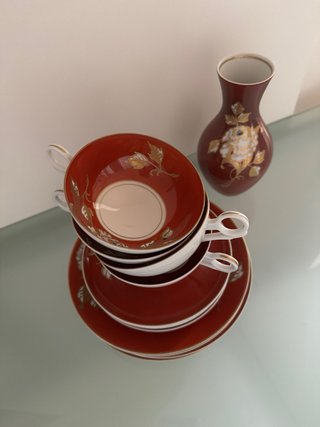 Juego de té de porcelana alemana