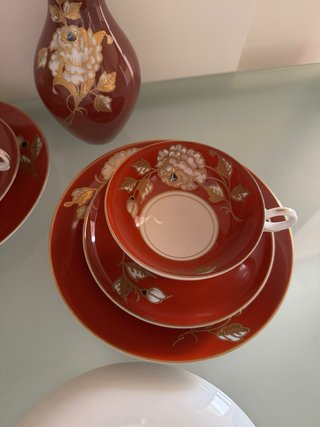 Juego de té de porcelana alemana