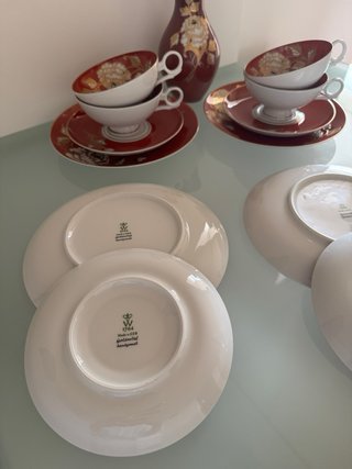 Juego de té de porcelana alemana