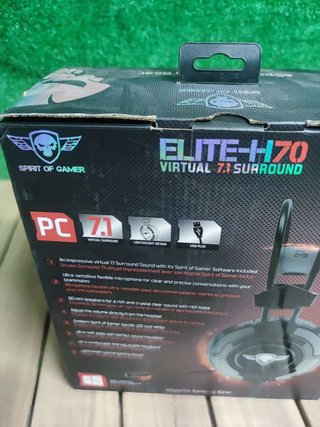 Spirit Of Gamer Elite-H70 Auriculares Gaming USB Negros