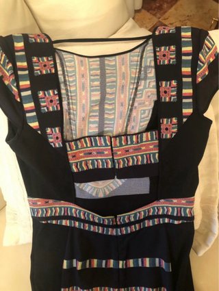 Vestido BCBG Max Azria Negro Estampado