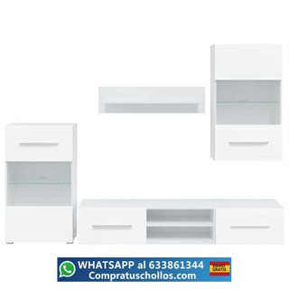 Pack Muebles para Salón LED 260x30x180 cm Blanco