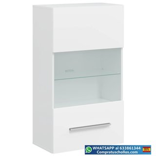 Pack Muebles para Salón LED 260x30x180 cm Blanco