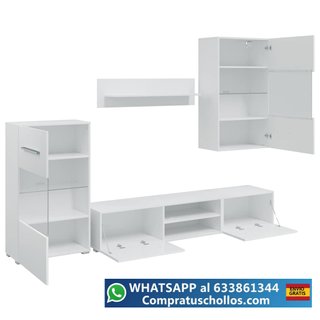 Pack Muebles para Salón LED 260x30x180 cm Blanco