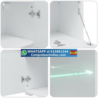 Pack Muebles para Salón LED 260x30x180 cm Blanco