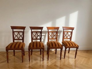 4 Sillas Comedor Madera Cerezo