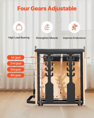 Box Reformer Pilates Legno Nero Premium 63x44x24cm