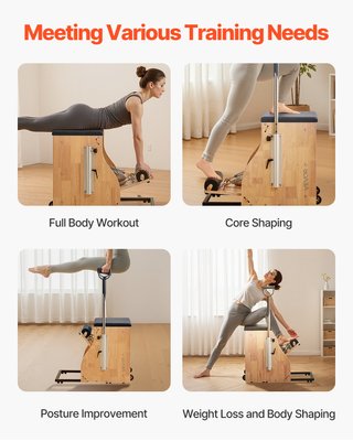 Box Reformer Pilates Legno Nero Premium 63x44x24cm