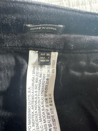 Pantalón Terciopelo Negro Massimo Dutti