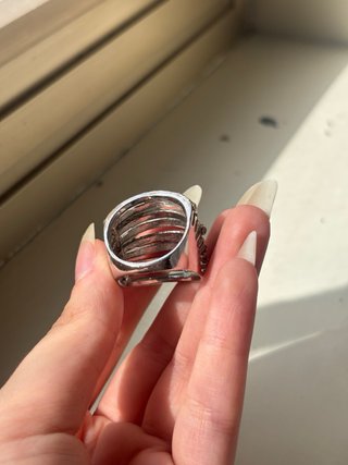 Anello Donna Argento con Strass Vintage a fasce
