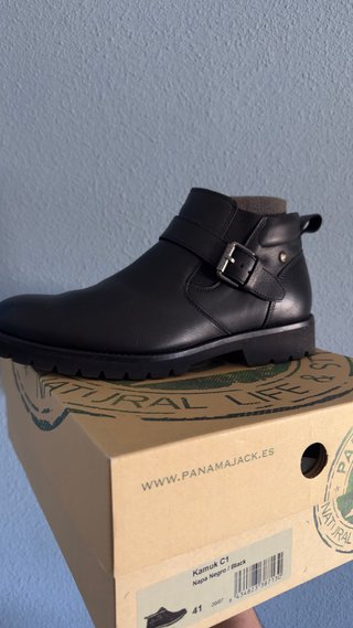 Botín Panama Jack Talla 42 Negro Piel nuevas