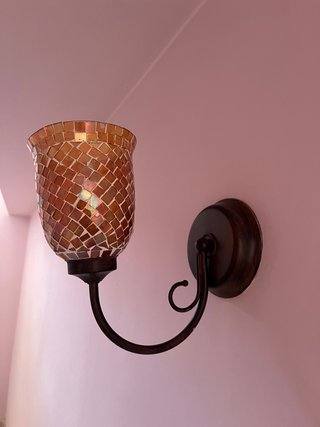 Lámpara de pared moderna efecto vidriera