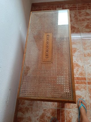 Mesa de centro madera y cristal