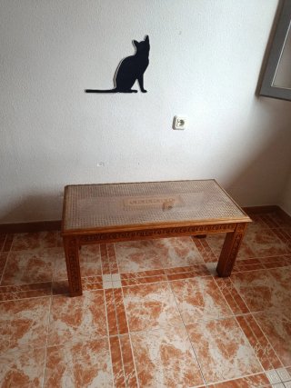 Mesa de centro madera y cristal