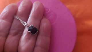 Collar Tous Mini Osito Onix Plata