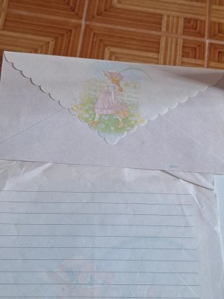 Carta y sobre perfumado años 80