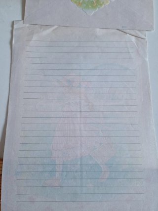 Carta y sobre perfumado años 80