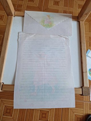 Carta y sobre perfumado años 80