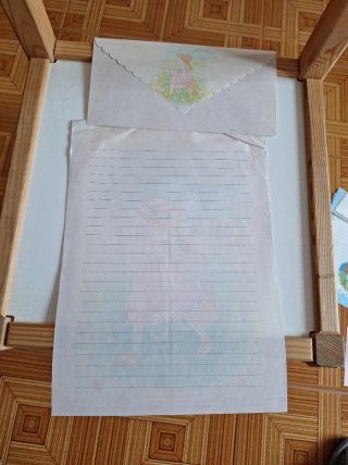 Carta y sobre perfumado años 80