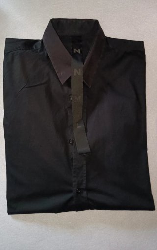 Camicia minimal uomo nero e rosa