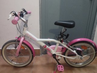 Bicicleta niña Btwin rosa 16 pulgadas