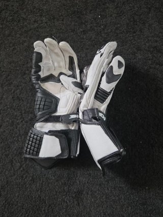 Guantes Spidi Moto Negros y Blancos