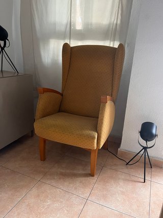 Sillones Orejeros Vintage Madera Roble