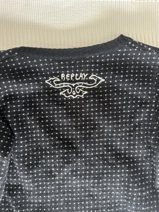 Vestido punto negro estampado de puntitos