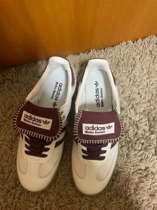 Zapatillas Adidas Samba Talla 39 Blancas/Burdeos