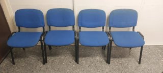 4 Sillas de Oficina Confidente Azul, 10 € cada una