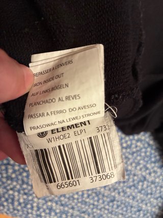 Sudadera Element Negra Talla XS