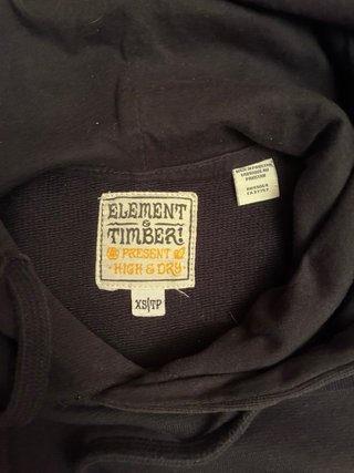 Sudadera Element Negra Talla XS