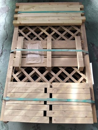 Jardinera con celosía de madera Palmako Gerda 80x40x138cm