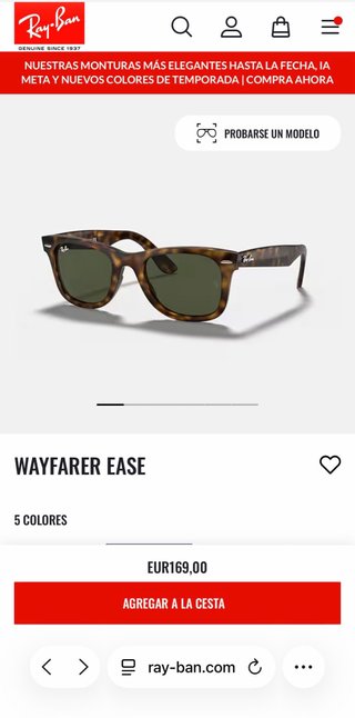 Gafas Ray-Ban RB4340 Wayfarer Light Havana