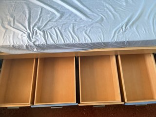 Cama Nido Individual de Madera con 4 Cajones