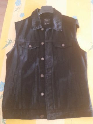 Gilet uomo Bershka denim nero taglia M