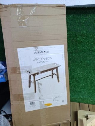 Intempora Banco de 82x27x45 cm, Natural, Caucho