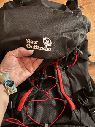 Mochila New Outlander 60+5L Negra/Roja