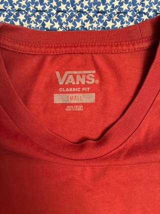 Camiseta Roja Vans Talla S